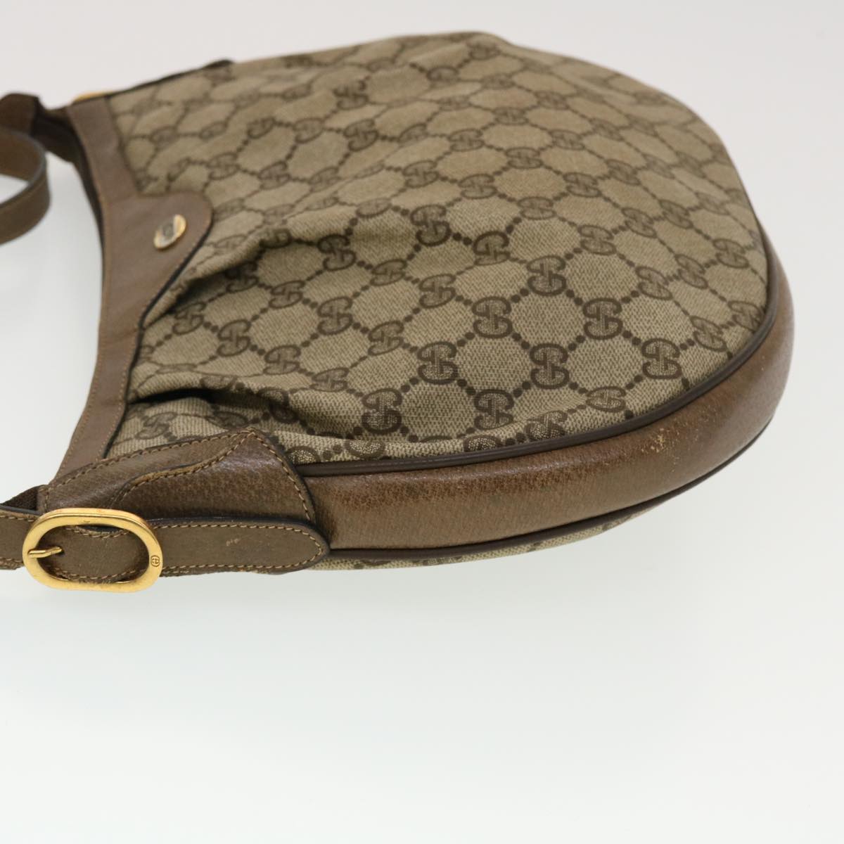 GUCCI GG Canvas Shoulder Bag PVC Leather Beige 41.02.058  43239
