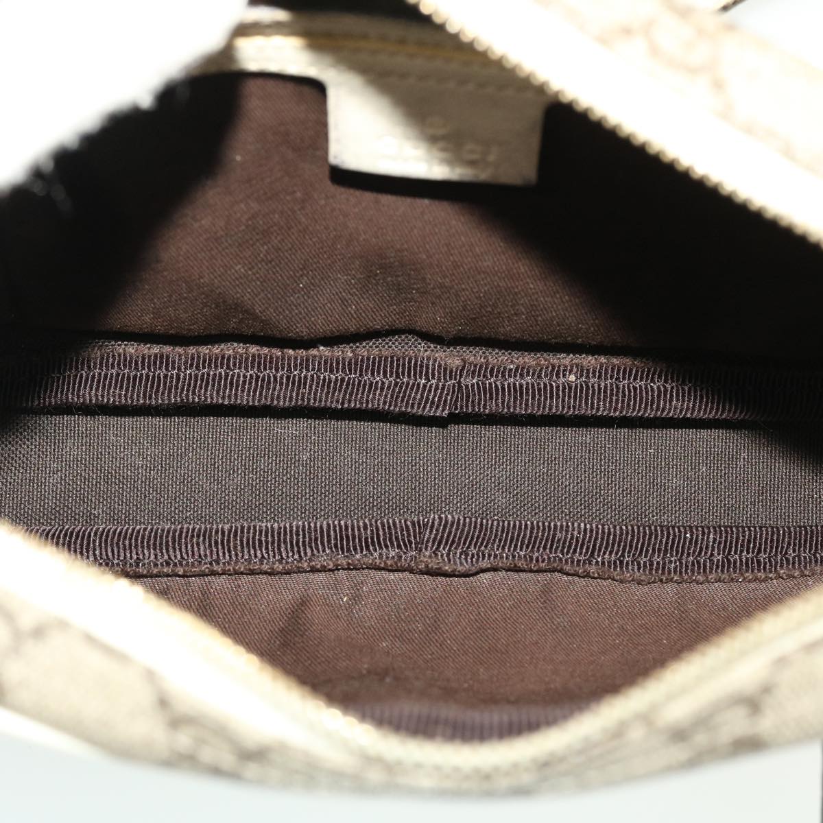 GUCCI GG Canvas Shoulder Bag PVC Leather Beige 201447  43748