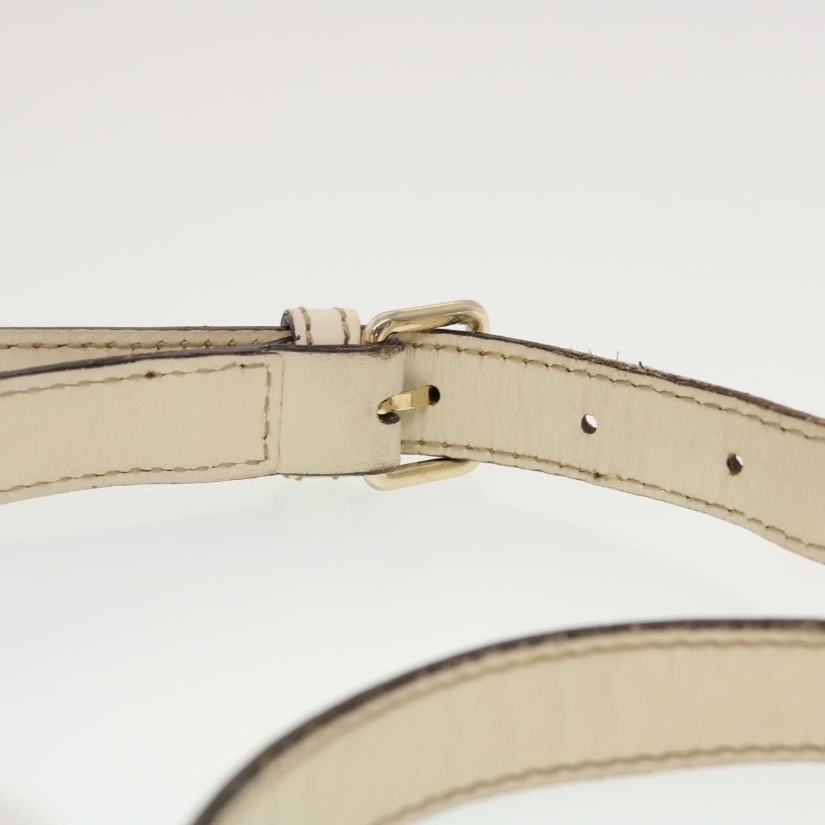 GUCCI GG Canvas Shoulder Bag PVC Leather Beige 201447  43748