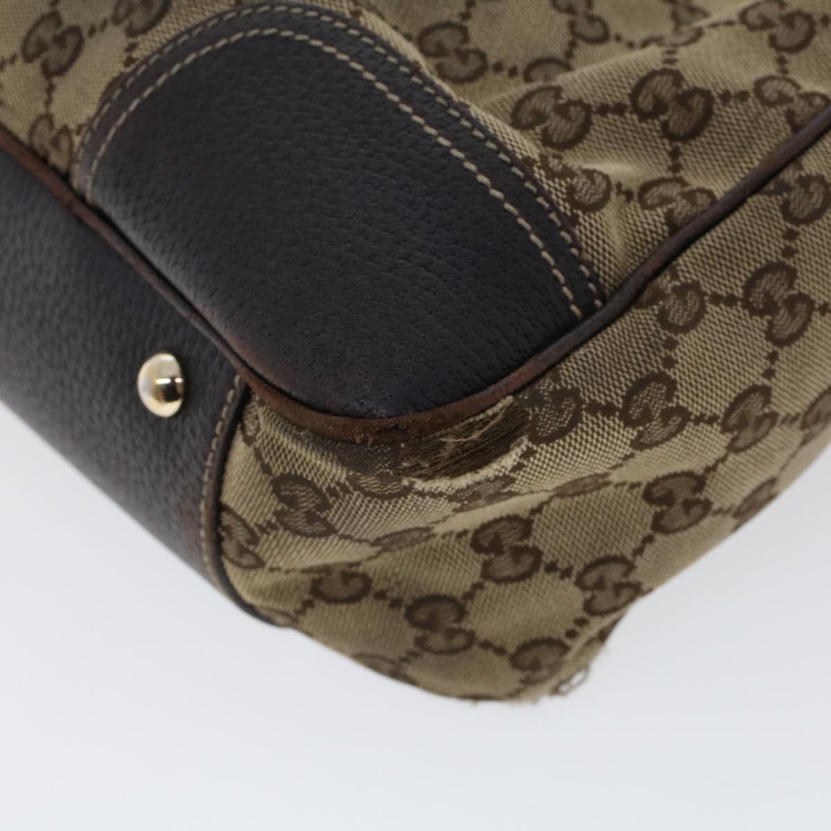GUCCI GG Canvas Web Sherry Line Shoulder Bag Beige Red Green 163805  43883