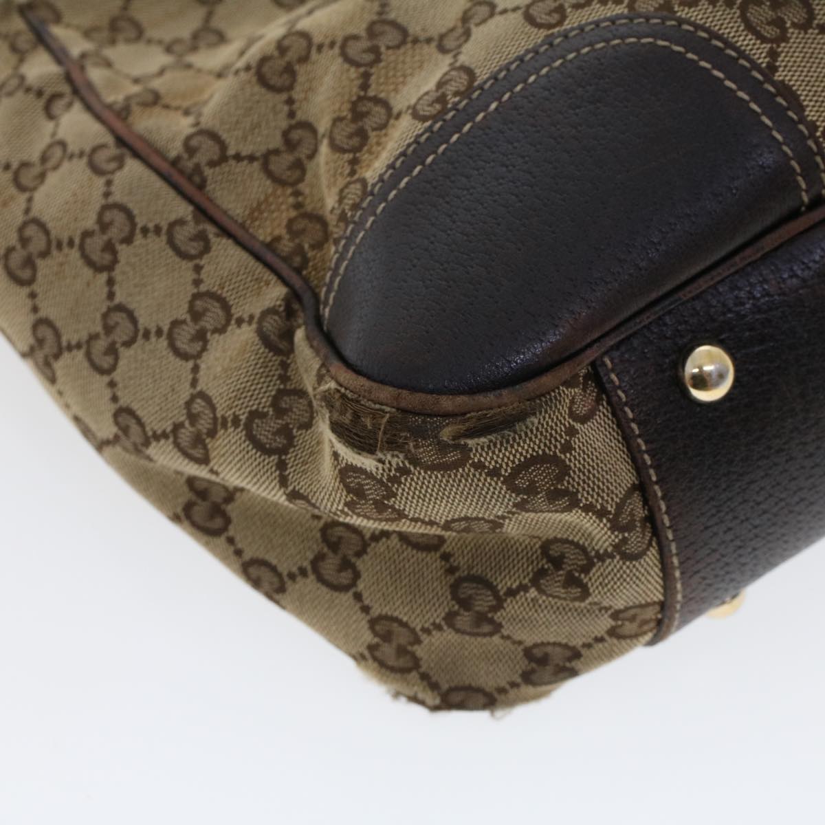 GUCCI GG Canvas Web Sherry Line Shoulder Bag Beige Red Green 163805  43883