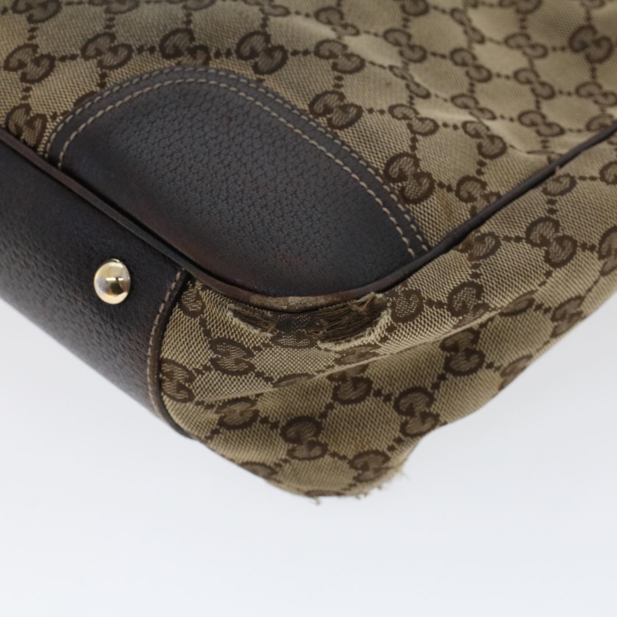GUCCI GG Canvas Web Sherry Line Shoulder Bag Beige Red Green 163805  43883