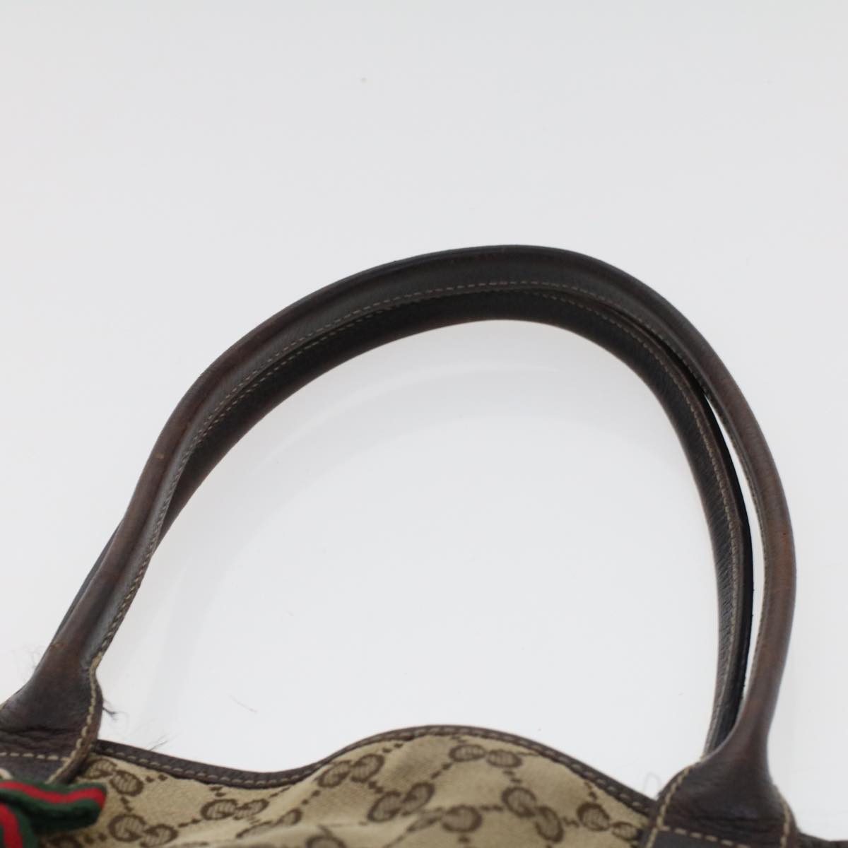GUCCI GG Canvas Web Sherry Line Shoulder Bag Beige Red Green 163805  43883