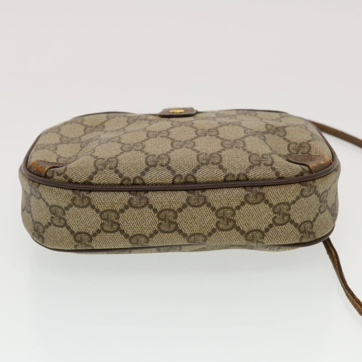 GUCCI GG Canvas Web Sherry Line Shoulder Bag Beige Red Green  43903