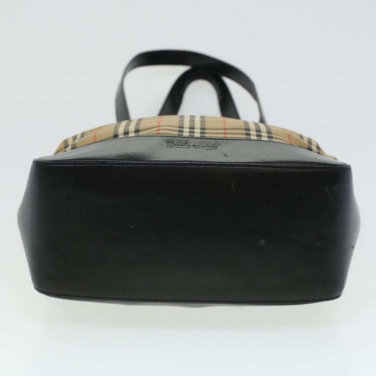 Burberry Shoulder Bag PVC Leather Beige Brown Auth 44154