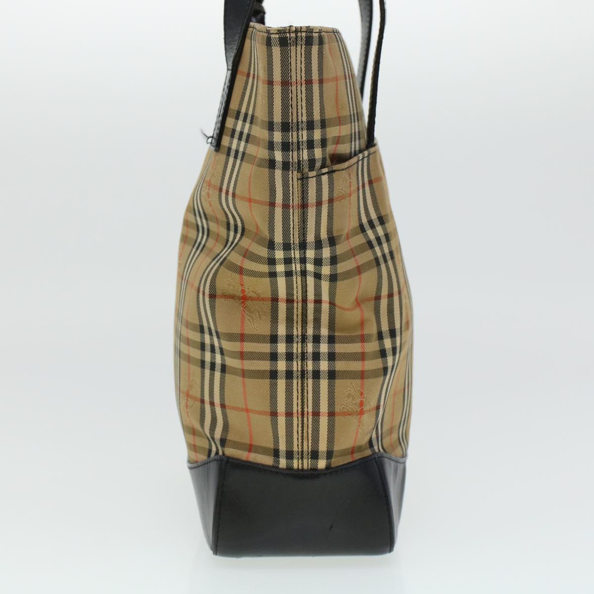 Burberry Shoulder Bag PVC Leather Beige Brown Auth 44154