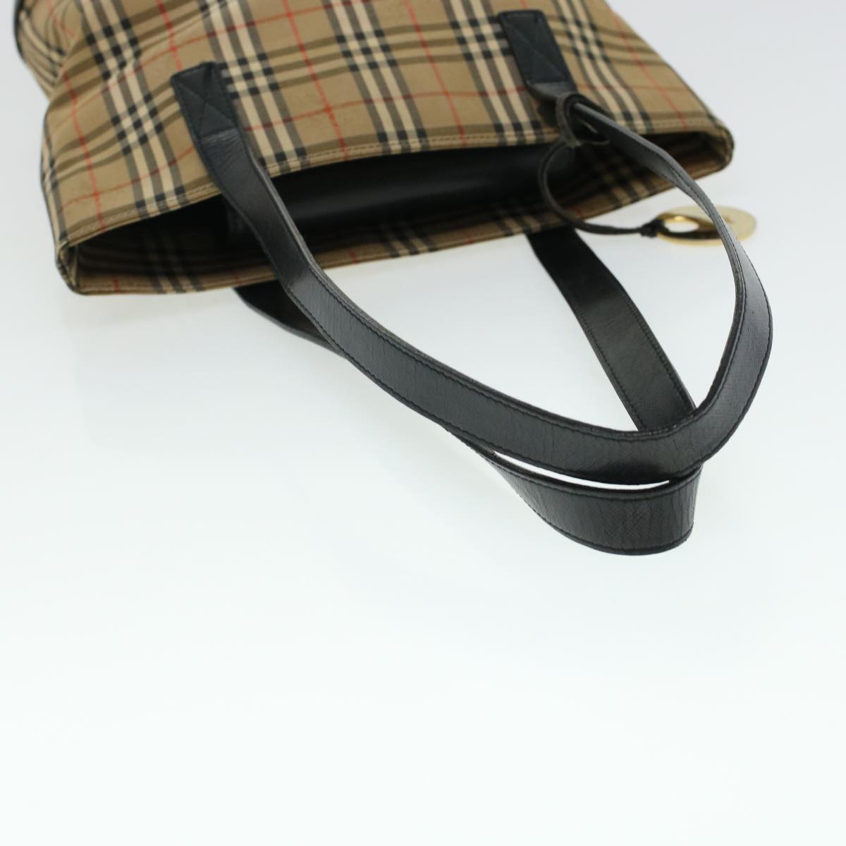 Burberry Shoulder Bag PVC Leather Beige Brown Auth 44154