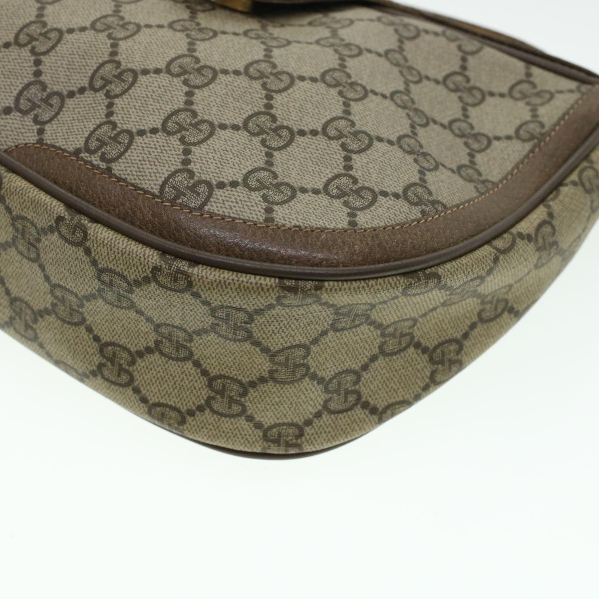 GUCCI GG Canvas Web Sherry Line Shoulder Bag Beige Red 10.02.056  44259