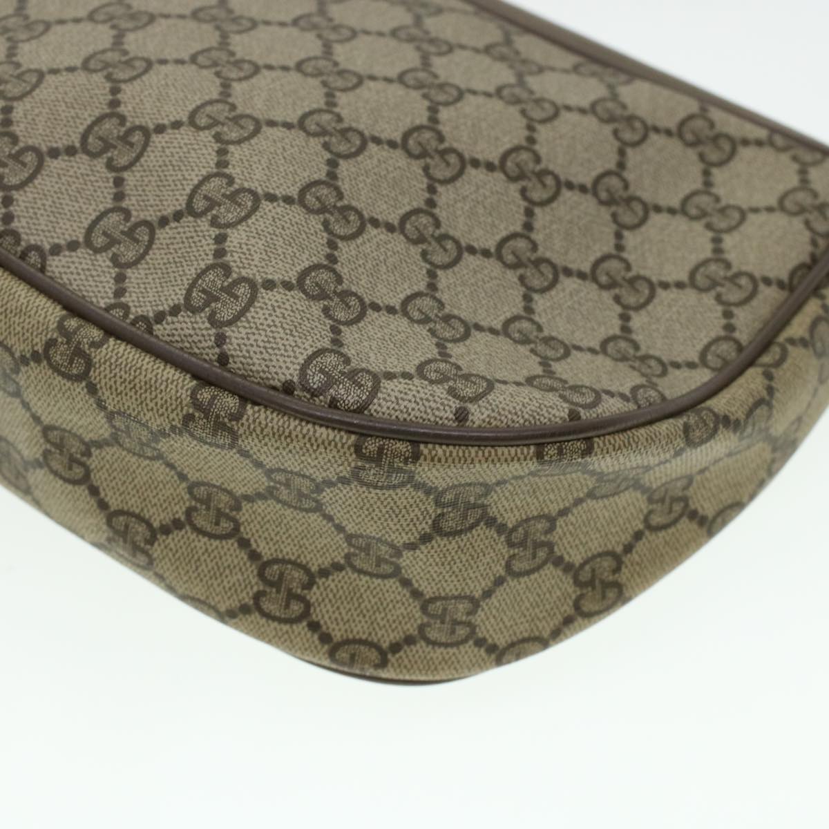 GUCCI GG Canvas Web Sherry Line Shoulder Bag Beige Red 10.02.056  44259