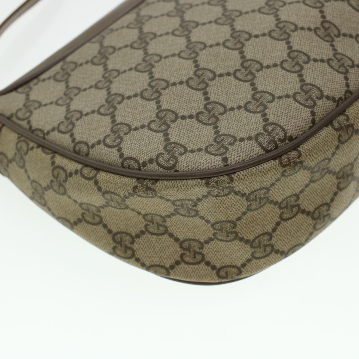 GUCCI GG Canvas Web Sherry Line Shoulder Bag Beige Red 10.02.056  44259