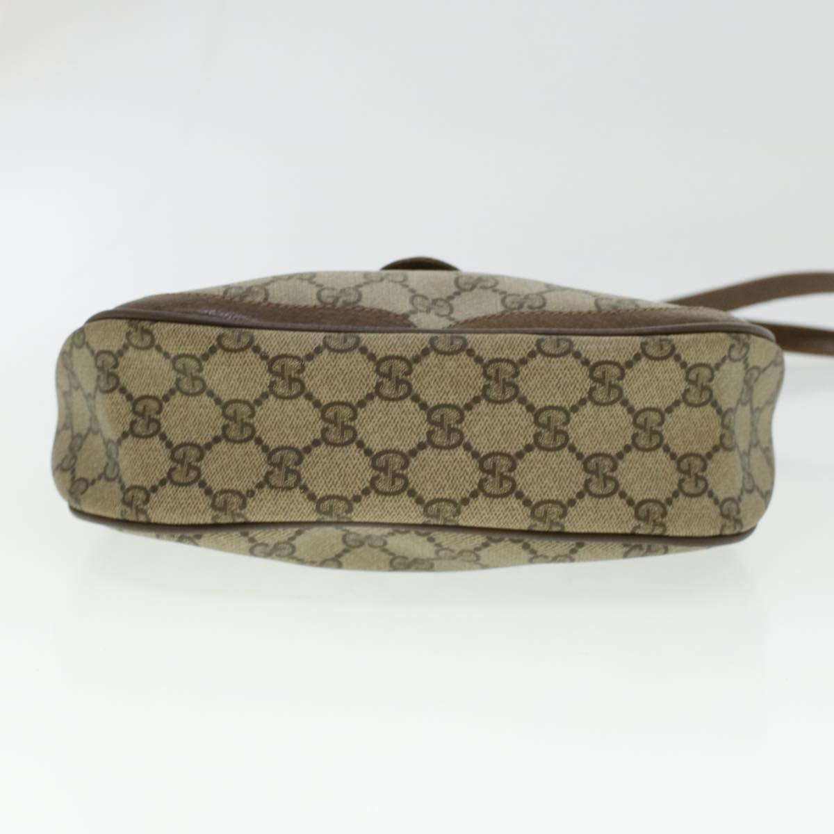 GUCCI GG Canvas Web Sherry Line Shoulder Bag Beige Red 10.02.056  44259