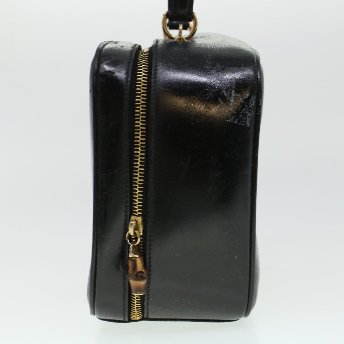 GUCCI Vanity Cosmetic Pouch Enamel 2way Black  44406