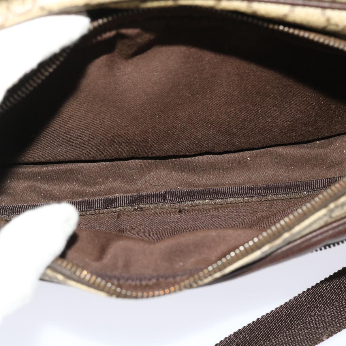 GUCCI GG Canvas Shoulder Bag PVC Leather Beige 114531  45947