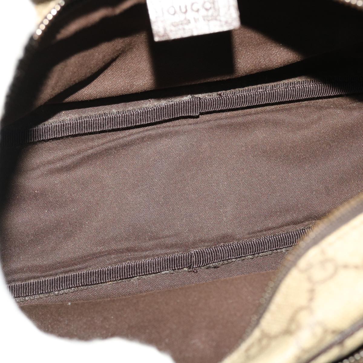 GUCCI GG Canvas Shoulder Bag PVC Leather Beige 114531  45947