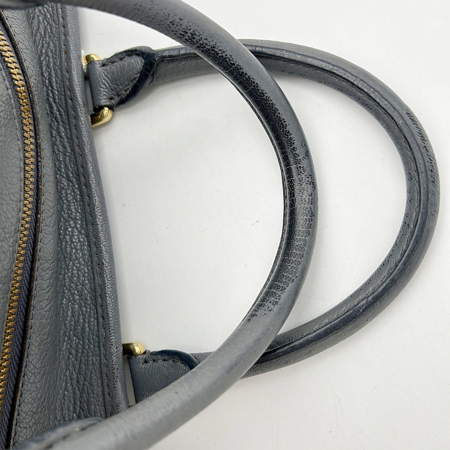 Loewe | Bags | Loewe Amazona 36 Bag Handbag Grey Leather Satchel Lock Key LA4792