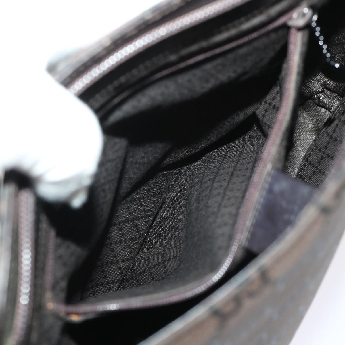 GUCCI GG Canvas Shoulder Bag Nylon Brown 0013102  46114