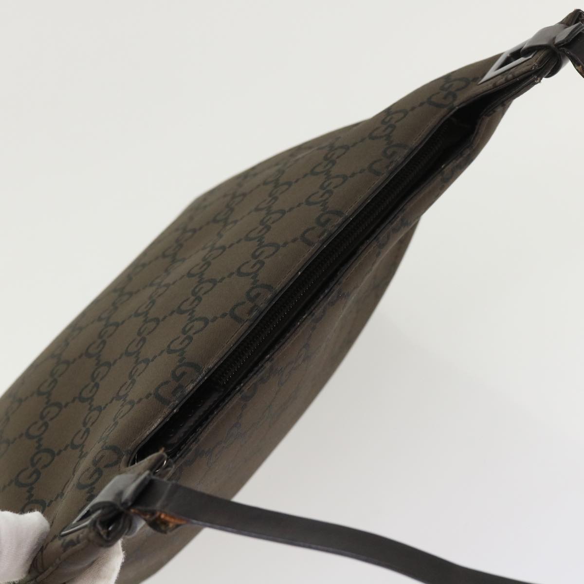GUCCI GG Canvas Shoulder Bag Nylon Brown 0013102  46114
