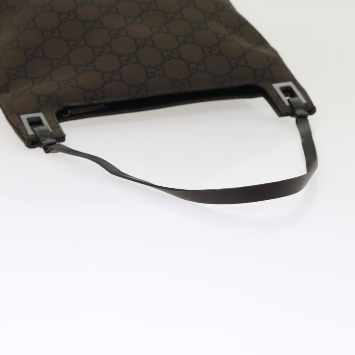GUCCI GG Canvas Shoulder Bag Nylon Brown 0013102  46114