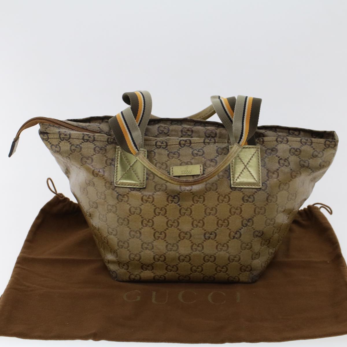 GUCCI GG Canvas Shoulder Bag Beige 131228  47214