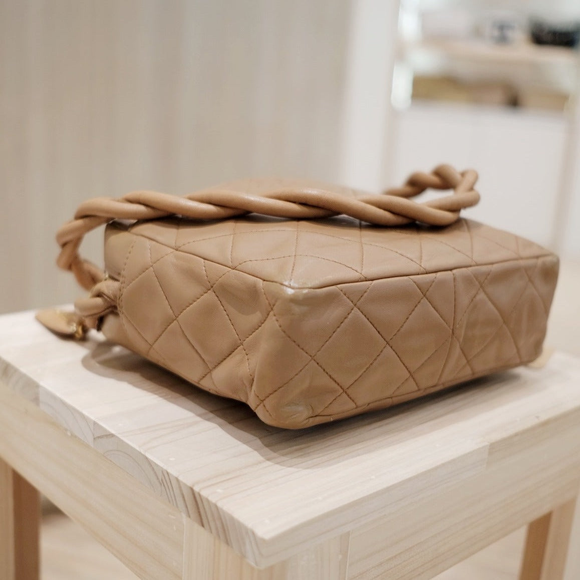 Chanel vintage lambskin matelasse shoulder bag