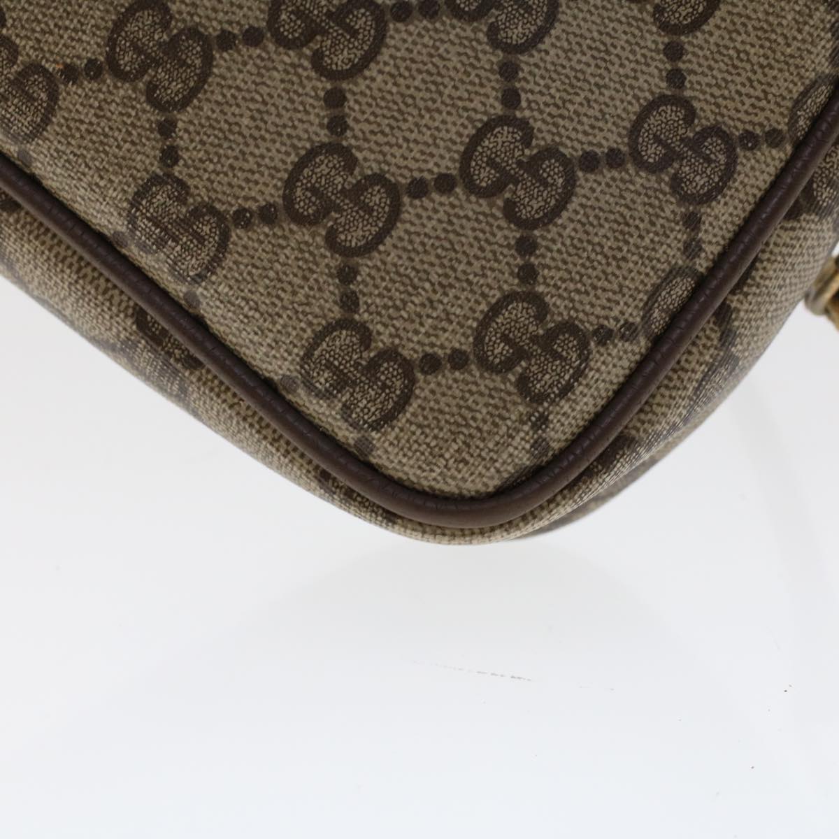 GUCCI GG Canvas Shoulder Bag PVC Leather Beige  48136