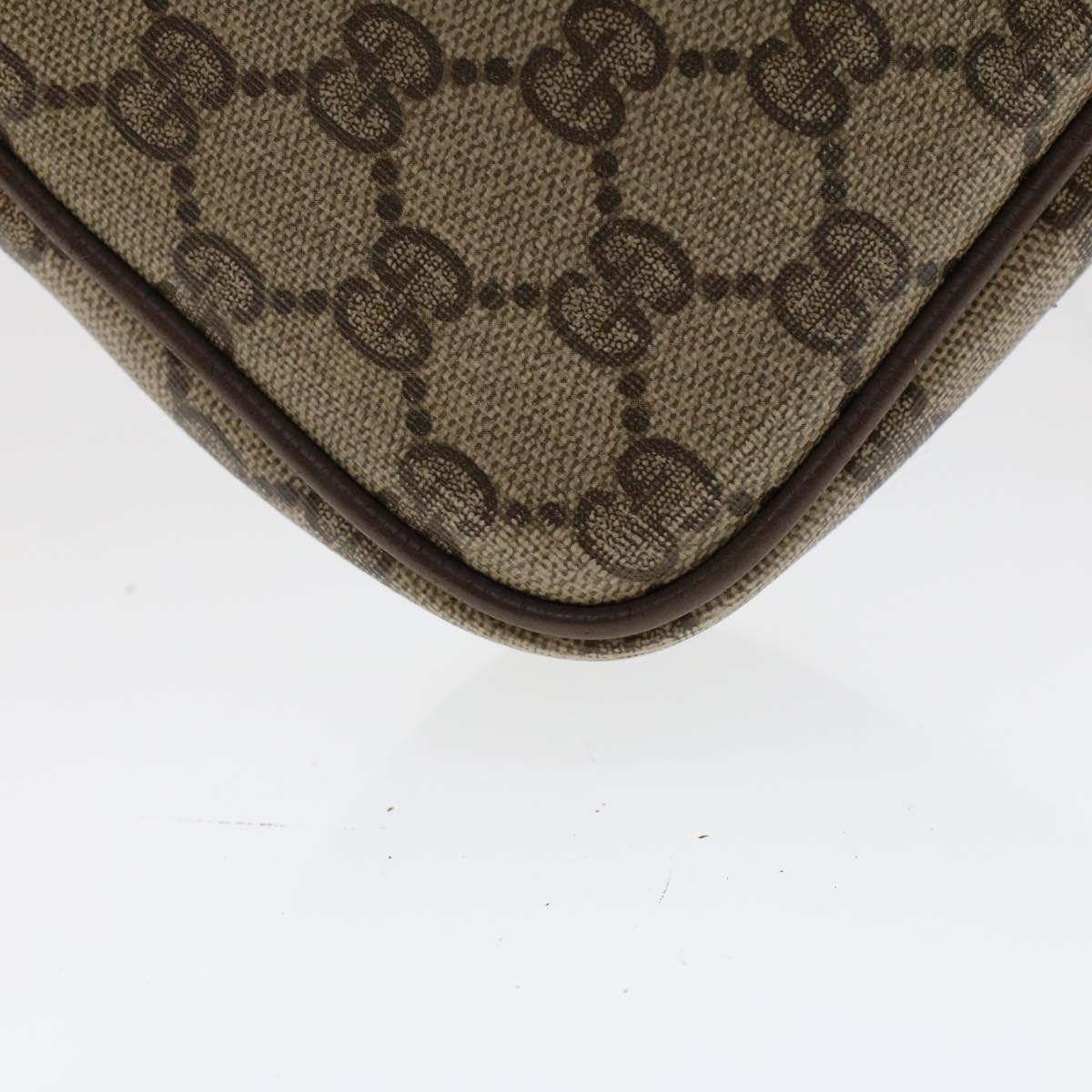 GUCCI GG Canvas Shoulder Bag PVC Leather Beige  48136