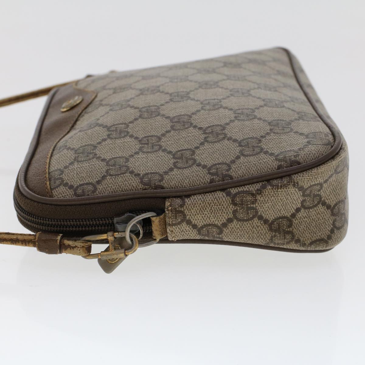GUCCI GG Canvas Shoulder Bag PVC Leather Beige  48136