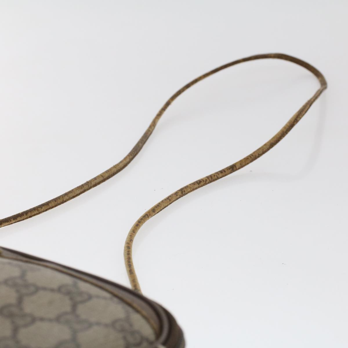 GUCCI GG Canvas Shoulder Bag PVC Leather Beige  48136