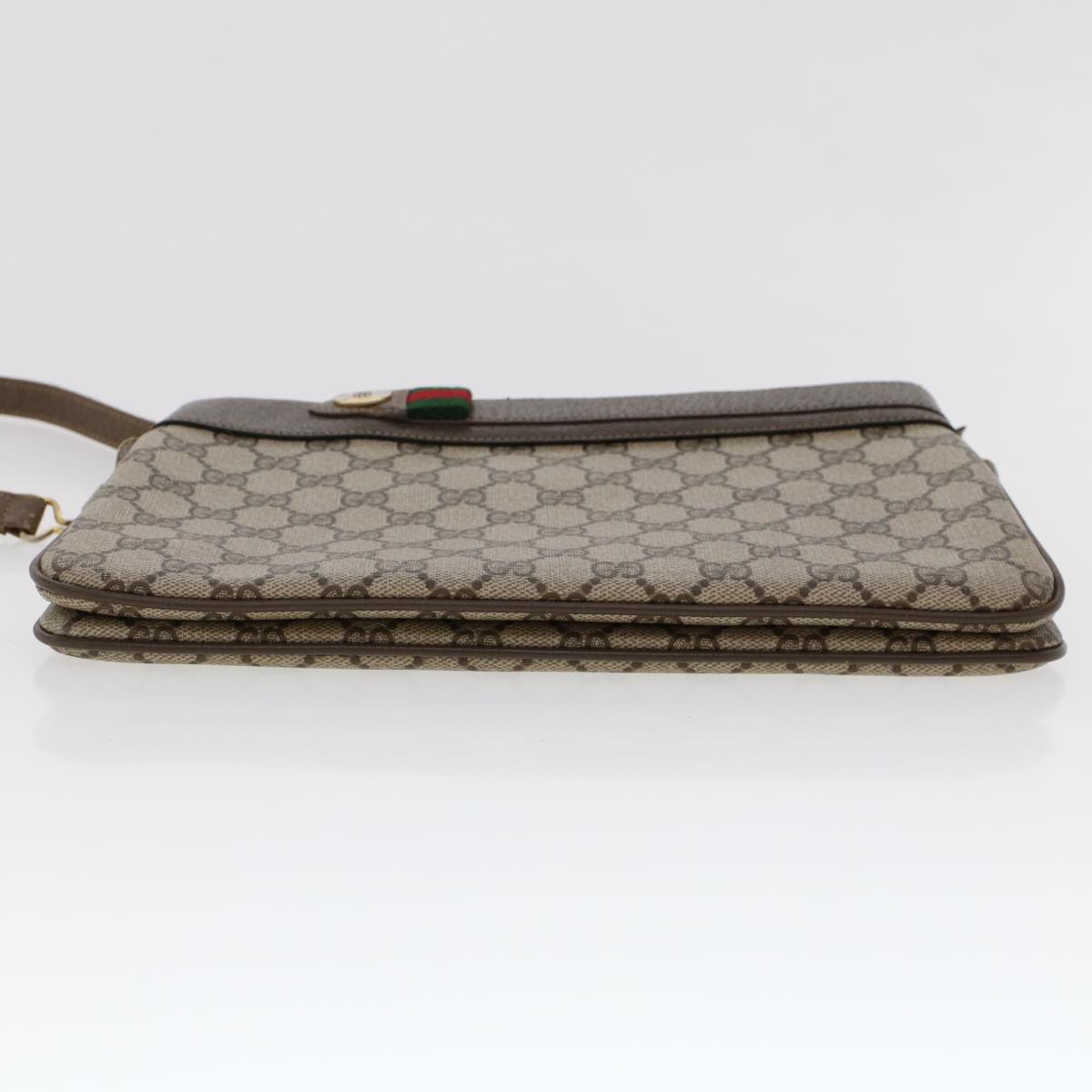 GUCCI GG Canvas Web Sherry Line Shoulder Bag Beige Red 904.02.035..  48148