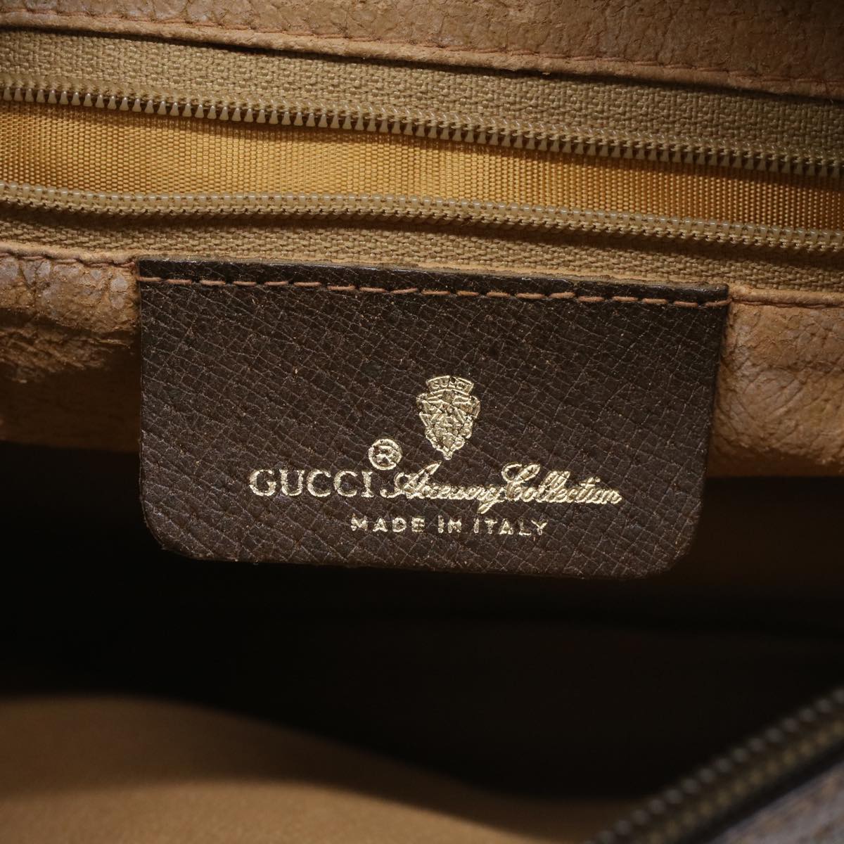 GUCCI GG Canvas Web Sherry Line Shoulder Bag Beige Green 39.02.032  48249