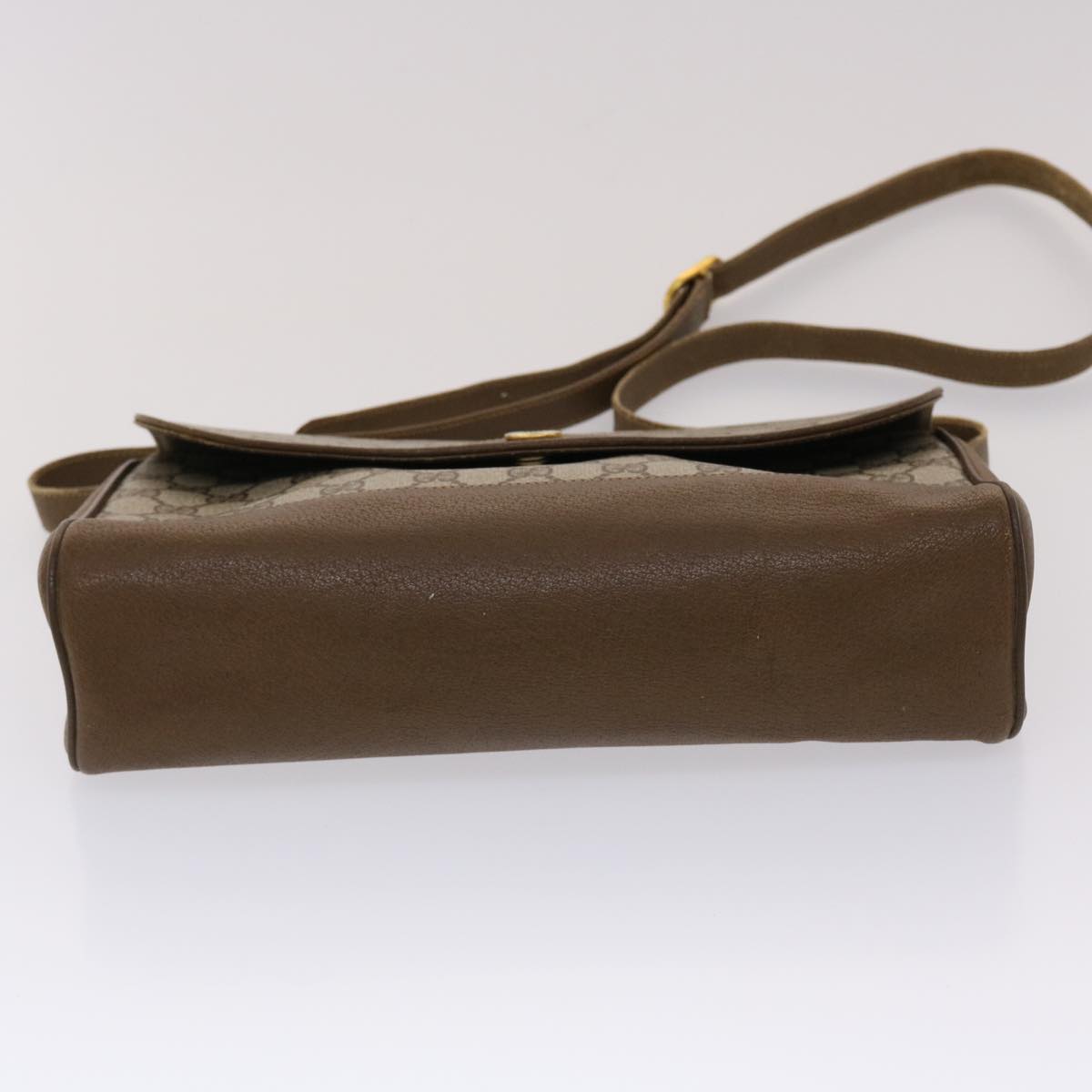 GUCCI GG Canvas Shoulder Bag PVC Leather Beige  48599