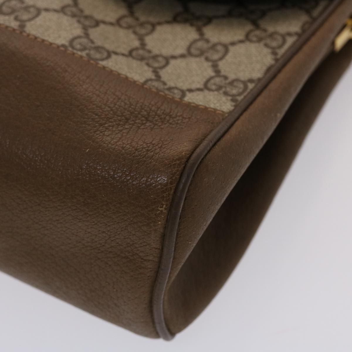 GUCCI GG Canvas Shoulder Bag PVC Leather Beige  48599