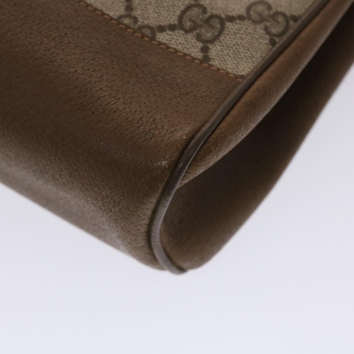 GUCCI GG Canvas Shoulder Bag PVC Leather Beige  48599