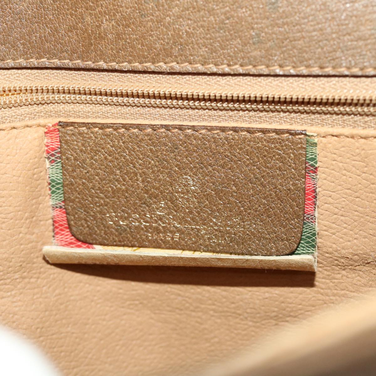 GUCCI GG Canvas Shoulder Bag PVC Leather Beige  48599