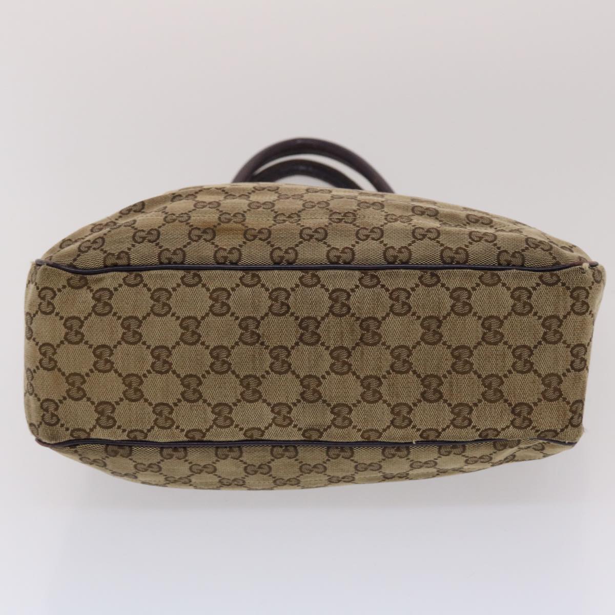 GUCCI GG Canvas Jackie Tote Bag Beige Purple  49056