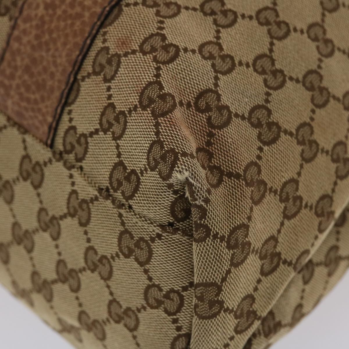 GUCCI GG Canvas Bamboo Tote Bag Beige Brown  49058