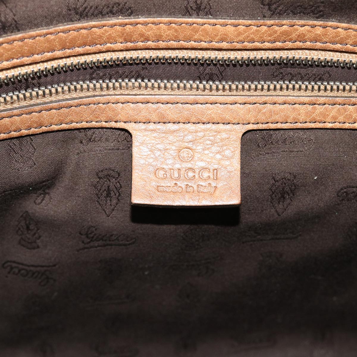GUCCI GG Canvas Bamboo Tote Bag Beige Brown  49058