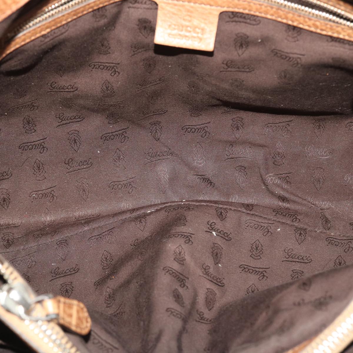 GUCCI GG Canvas Bamboo Tote Bag Beige Brown  49058