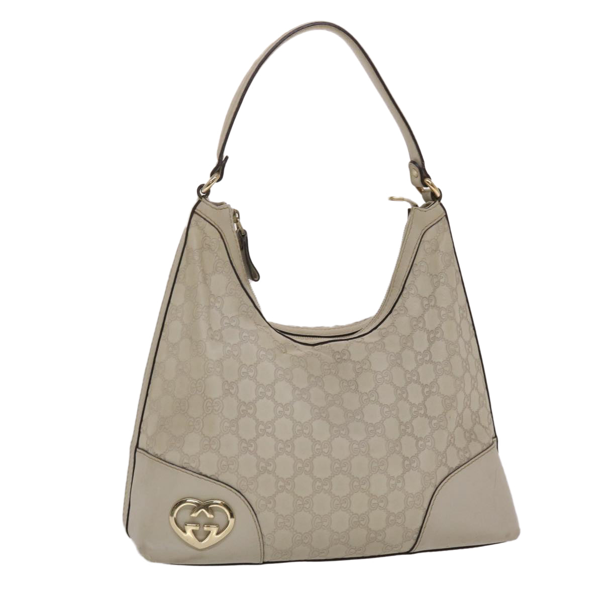 GUCCI  Shima Shoulder Bag Leather White 002404  49070
