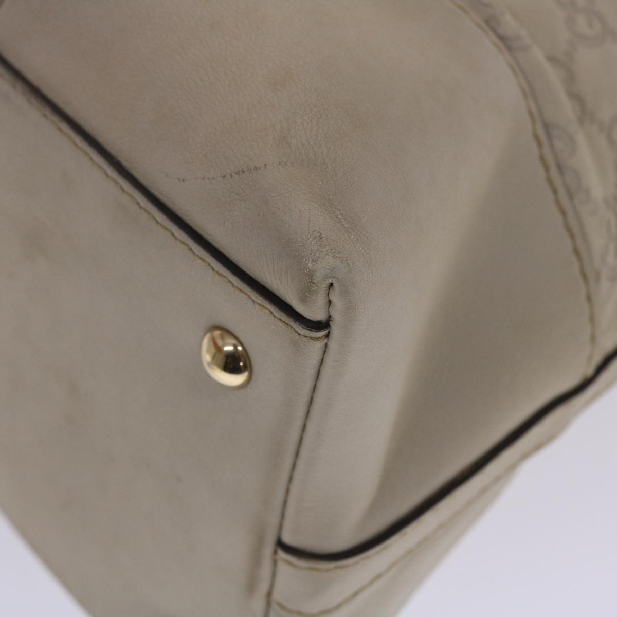 GUCCI  Shima Shoulder Bag Leather White 002404  49070
