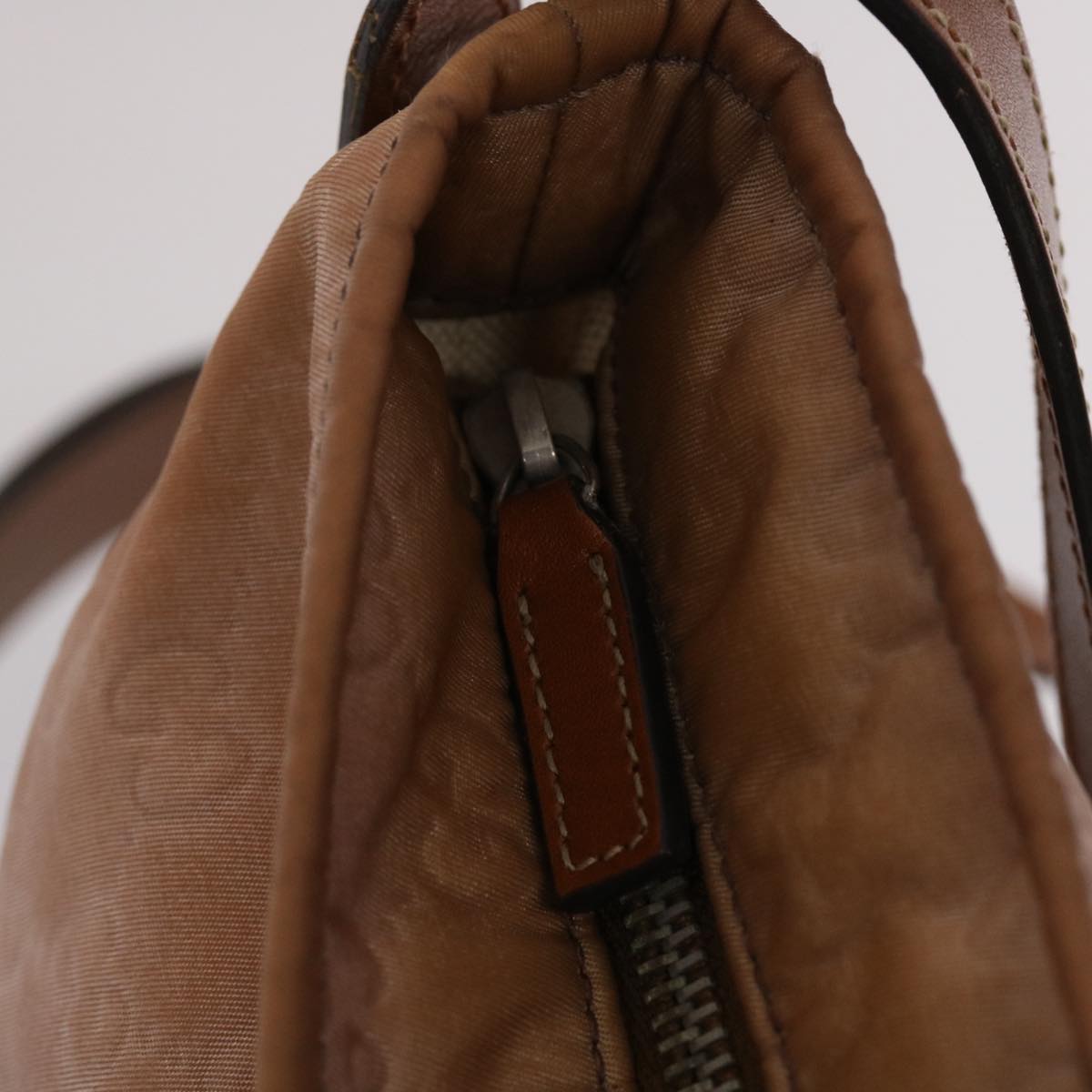 GUCCI GG Canvas Shoulder Bag Nylon Pink Brown  49073