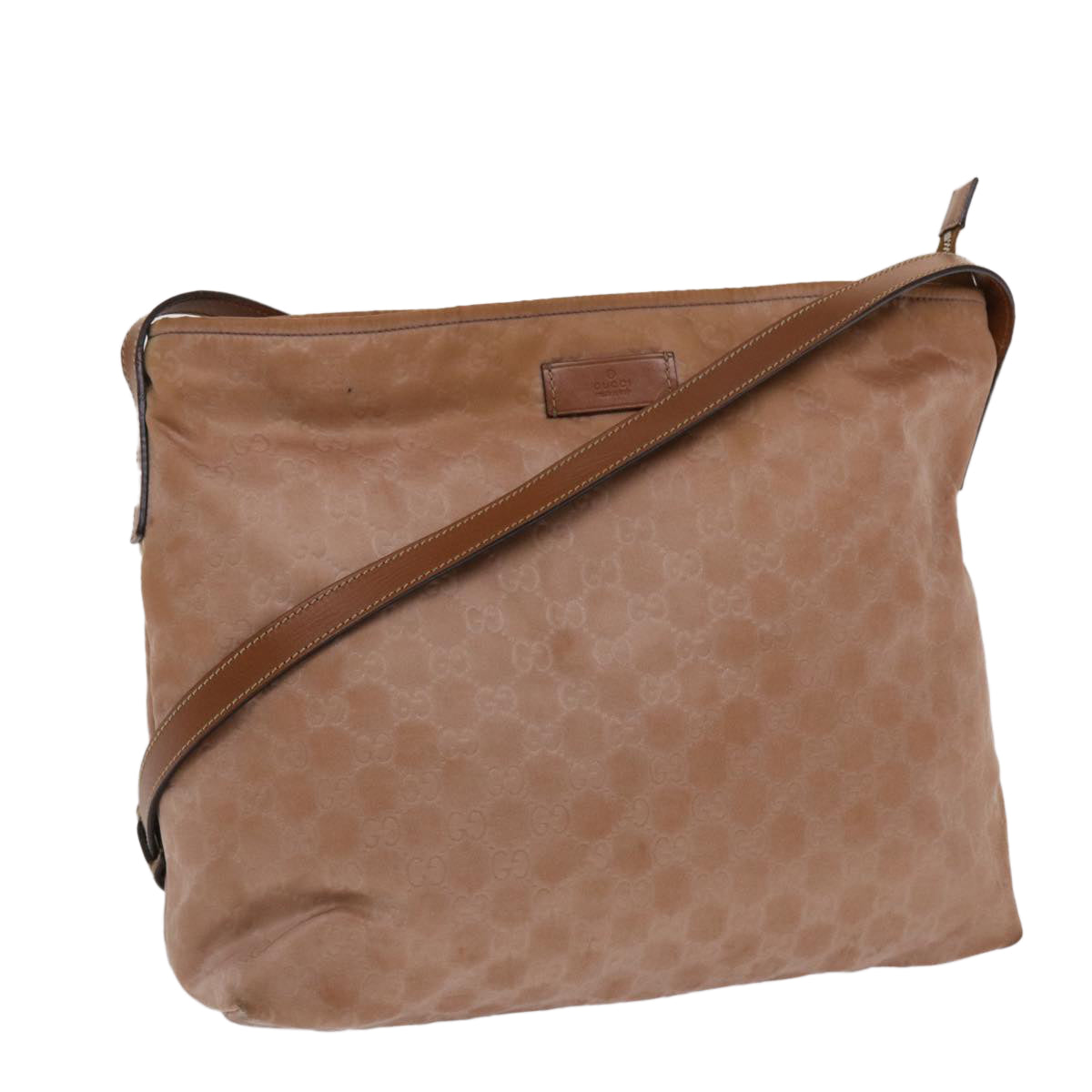 GUCCI GG Canvas Shoulder Bag Nylon Pink Brown  49073