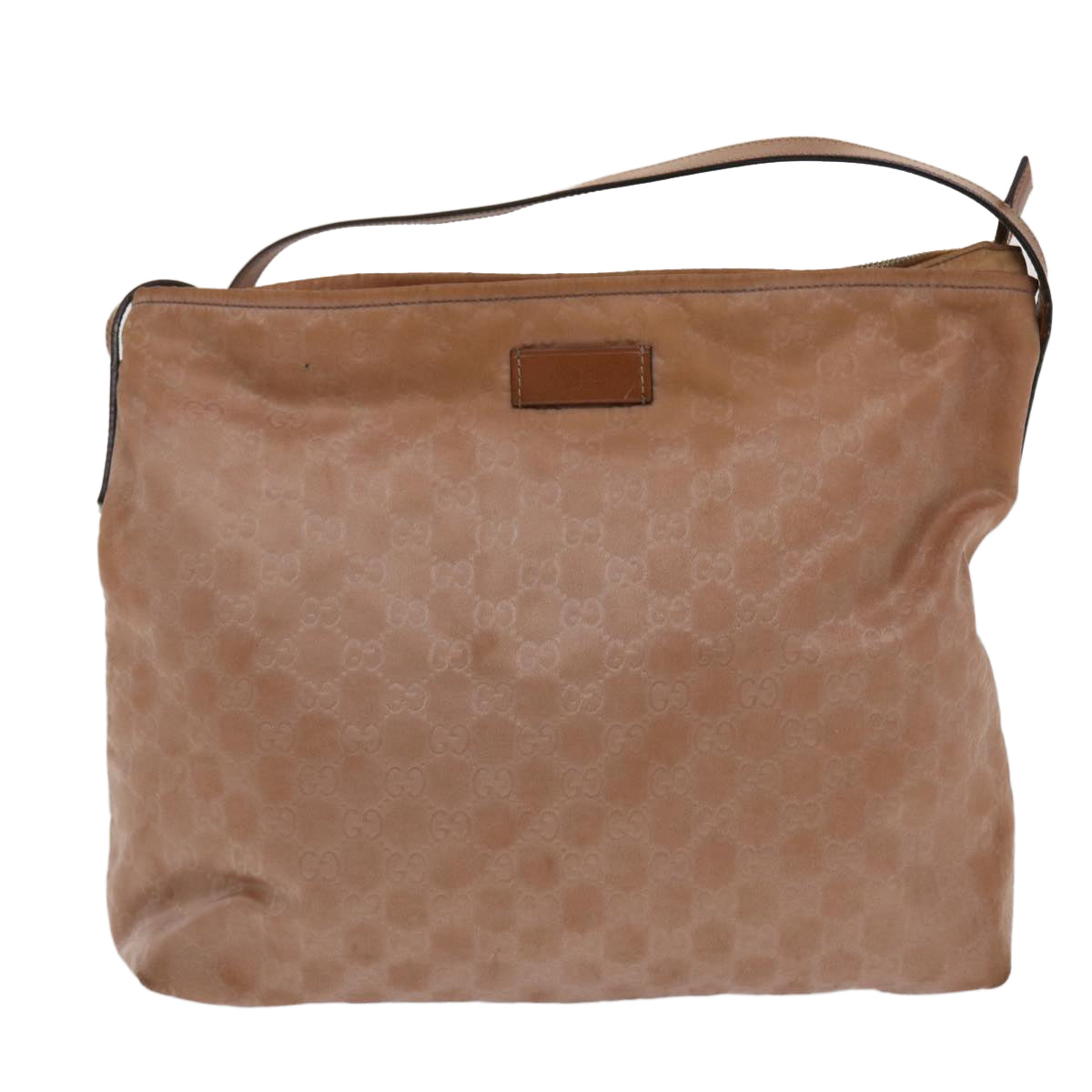 GUCCI GG Canvas Shoulder Bag Nylon Pink Brown  49073