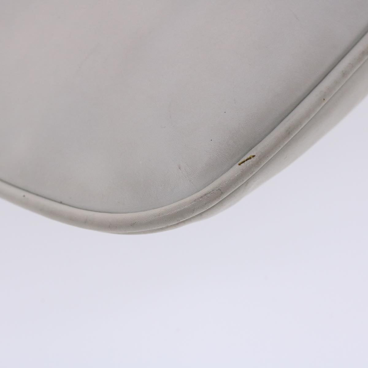 GUCCI Bamboo Shoulder Bag Leather White  49084