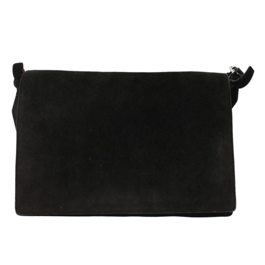 GUCCI Shoulder Bag Suede Black  49411
