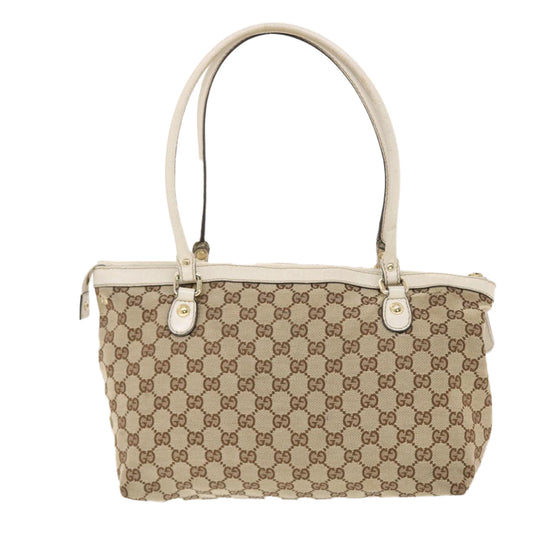 GUCCI GG Canvas Tote Bag Beige 211942  49604