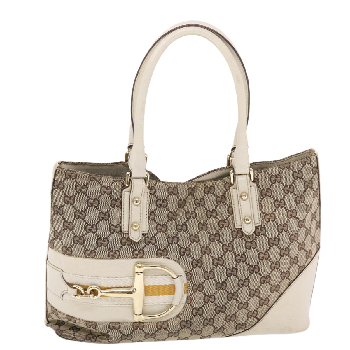 GUCCI GG Canvas Sherry Line Shoulder Bag Beige White 137385  49887