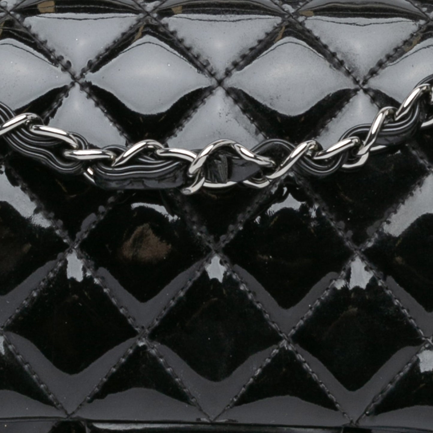 Black Chanel Medium Classic Patent Double Flap Shoulder Bag