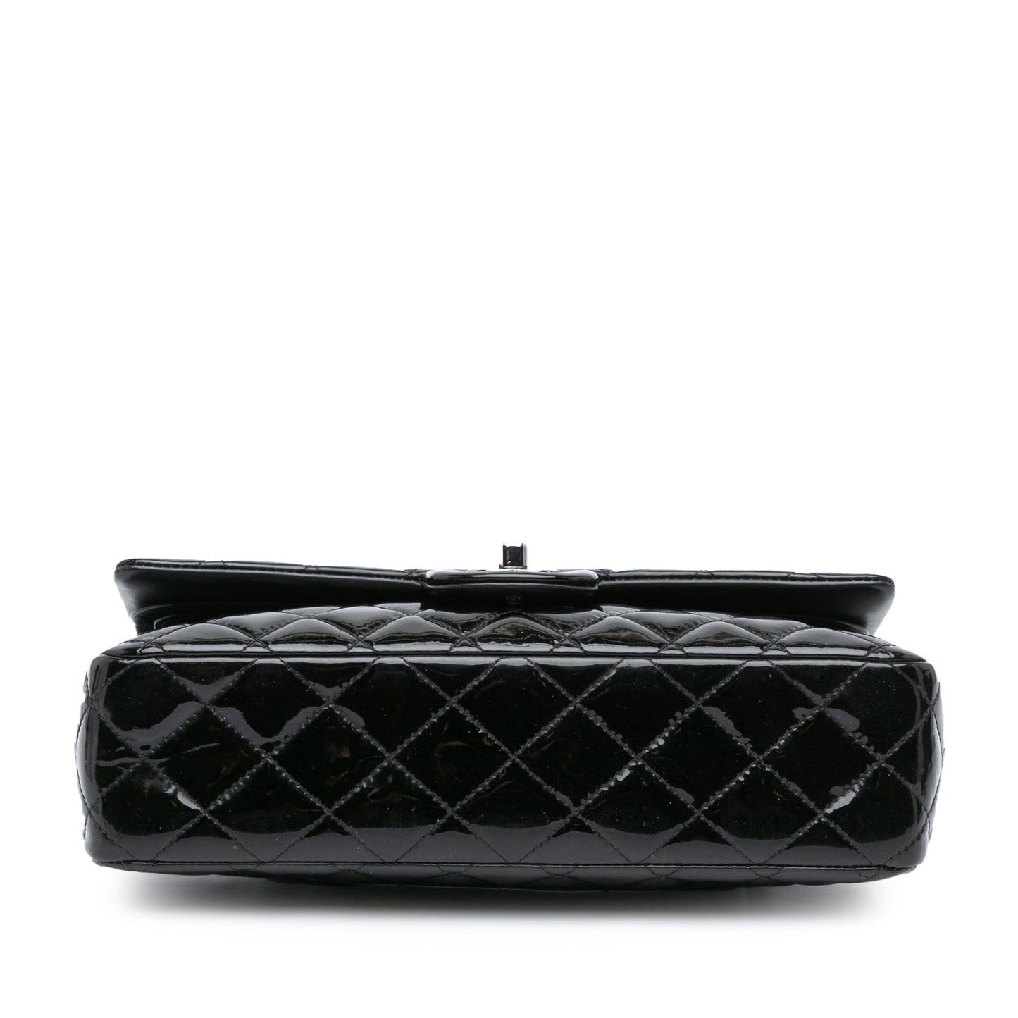Black Chanel Medium Classic Patent Double Flap Shoulder Bag