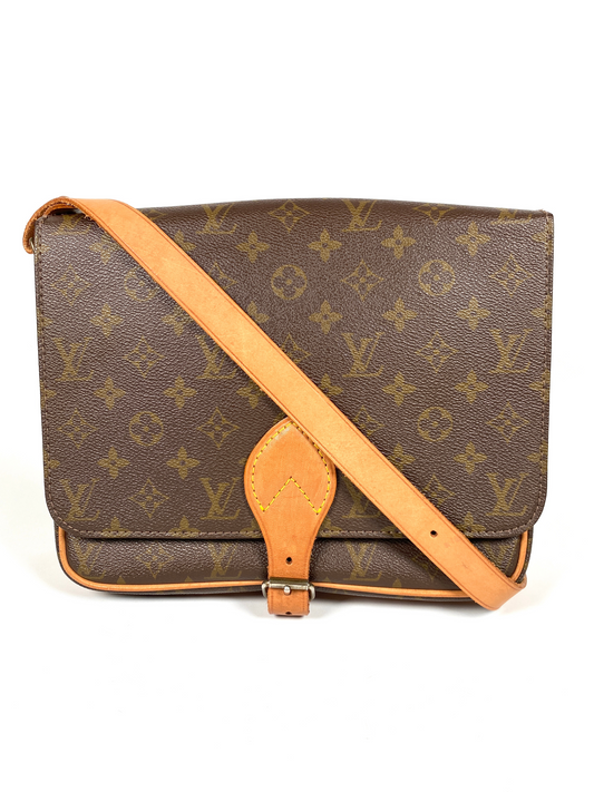 LOUIS VUITTON - CARTOUCHIERE GM MONOGRAM CANVAS CROSSBODY BAG  - VINTAGE
